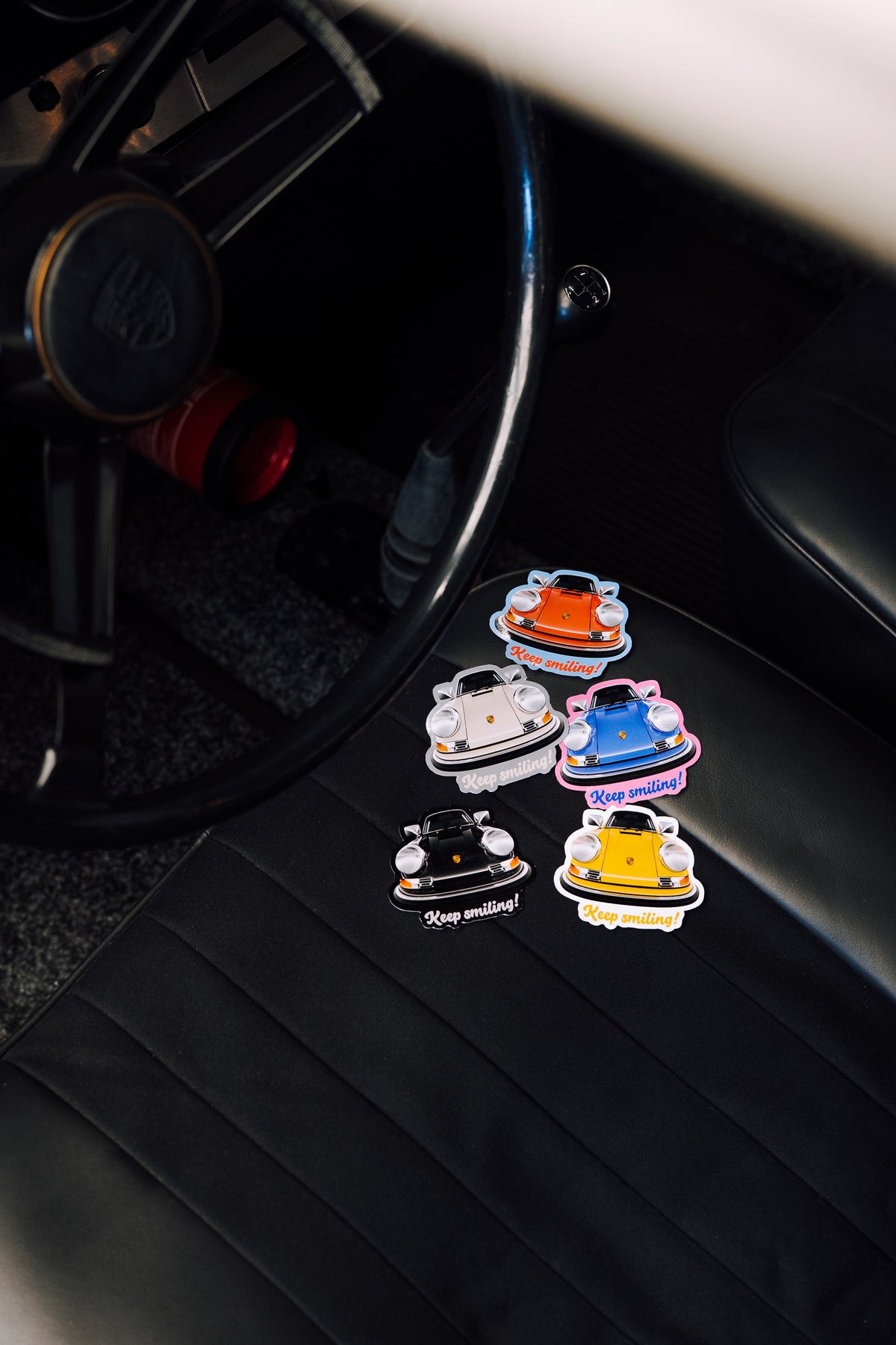 Keep smiling stickers.